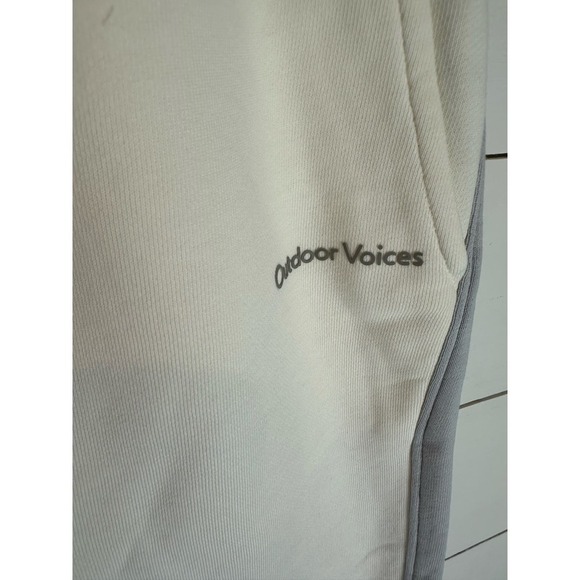 NWT Outdoor Voices Soft Cotton Jogger Dove/Bone XS - Picture 5 of 7